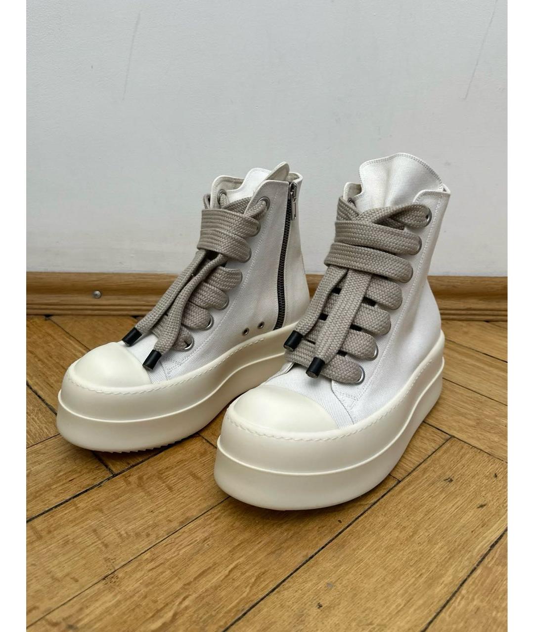RICK OWENS Белые высокие кроссовки / кеды, фото 2