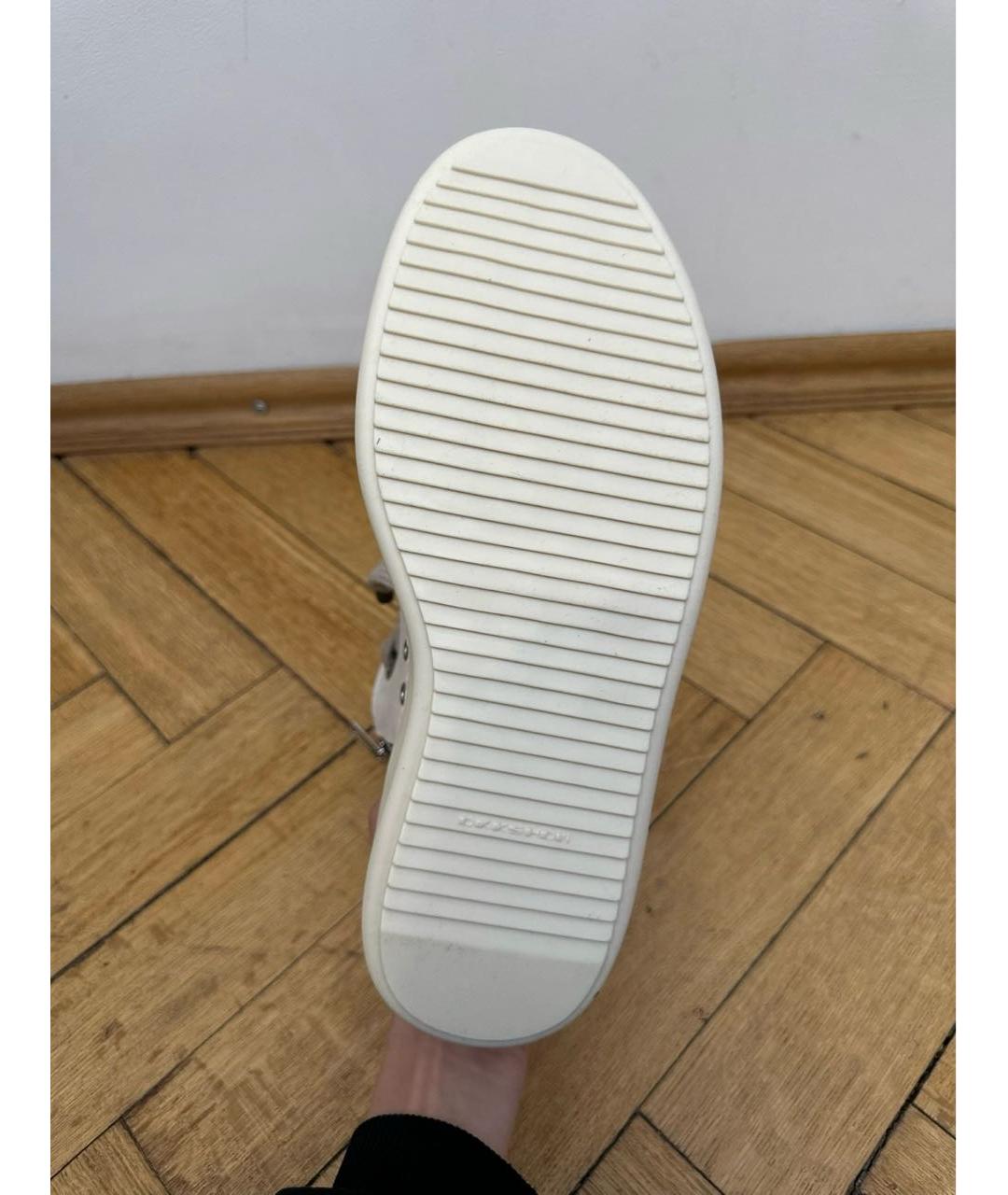 RICK OWENS Белые высокие кроссовки / кеды, фото 7