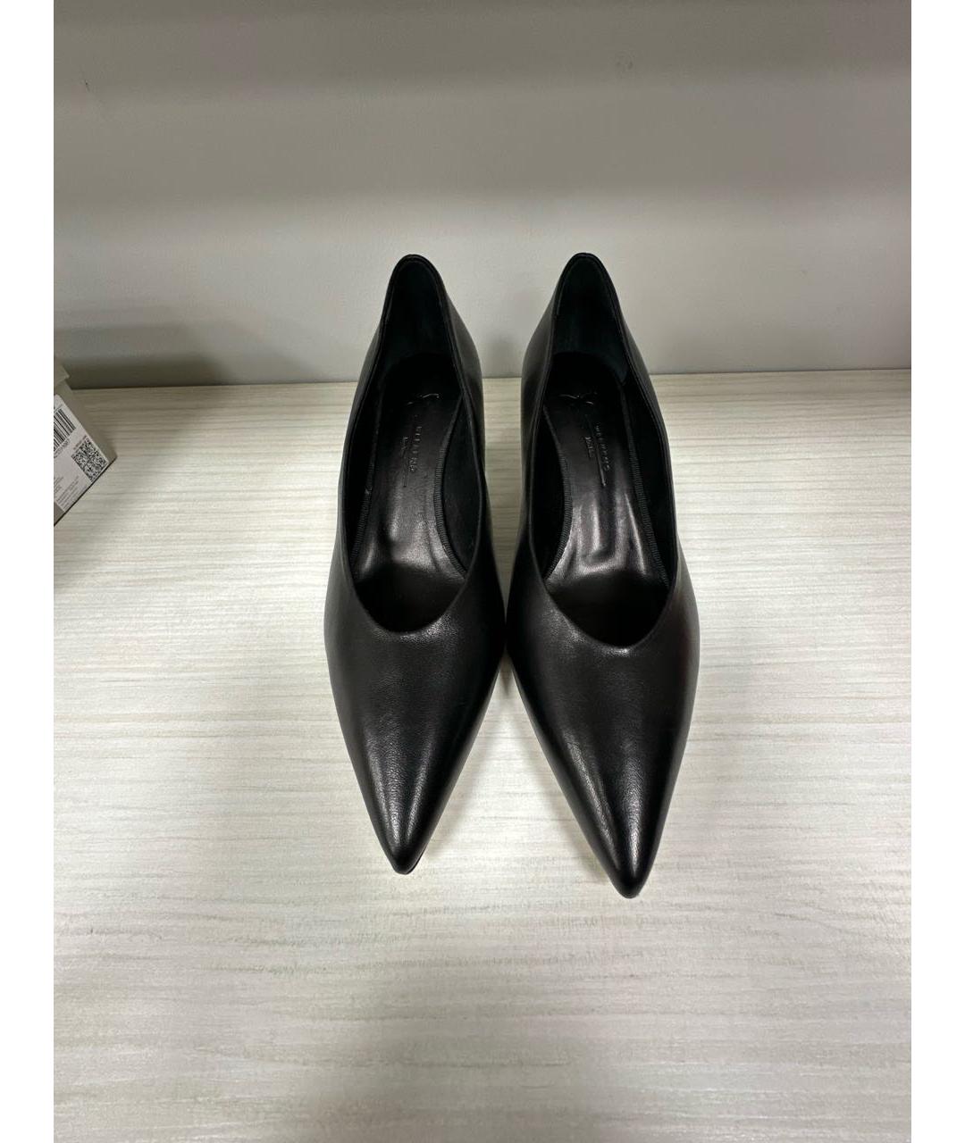 WEEKEND MAX MARA Черные кожаные туфли, фото 2