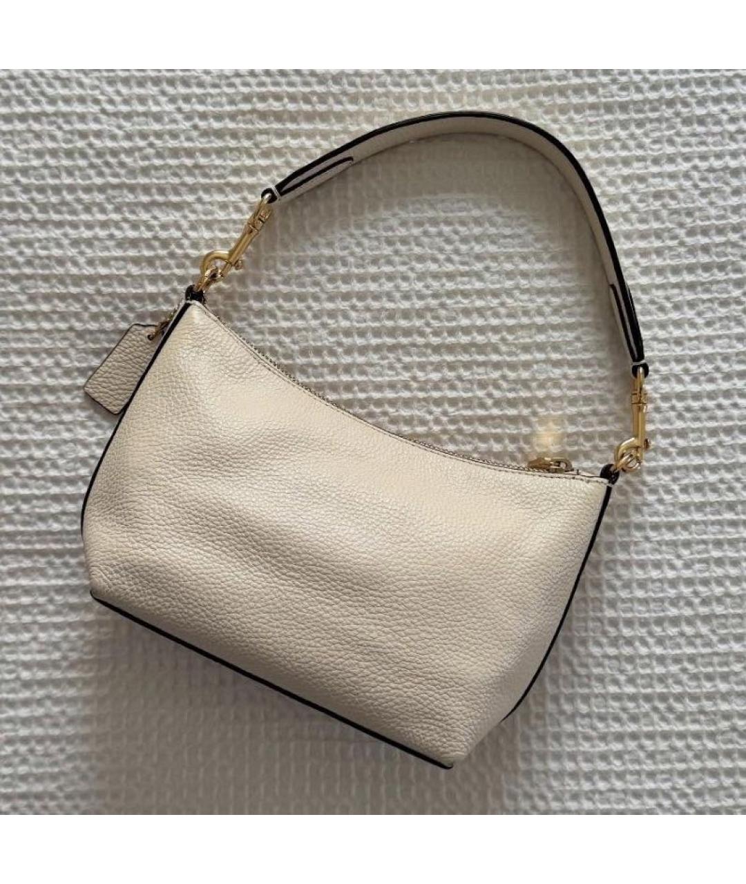 COACH Белая кожаная сумка через плечо, фото 6