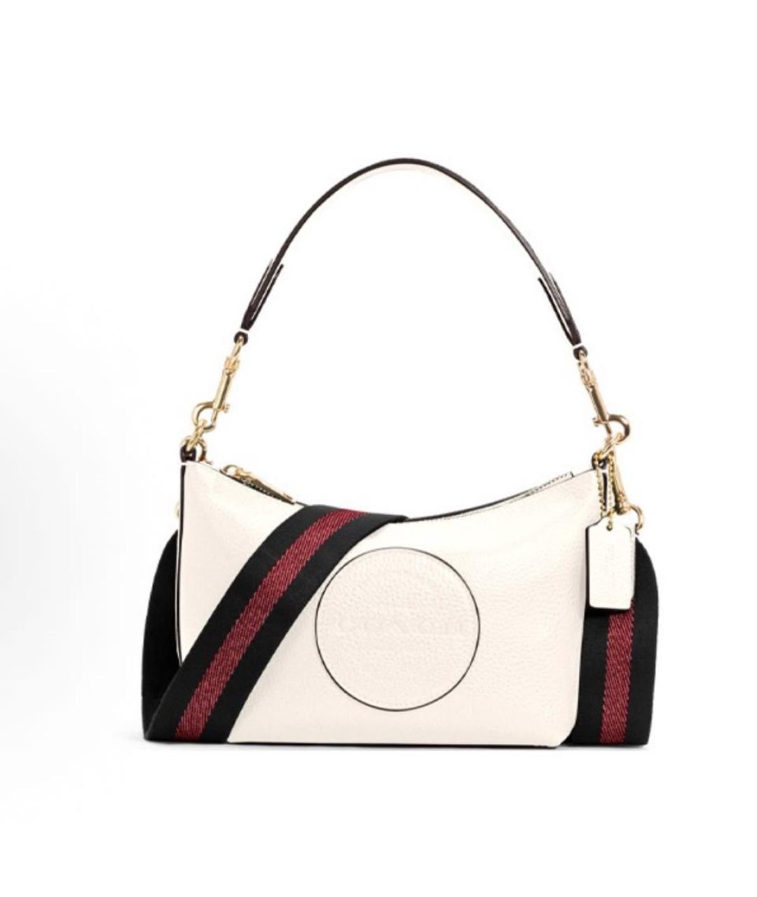 COACH Белая кожаная сумка через плечо, фото 9