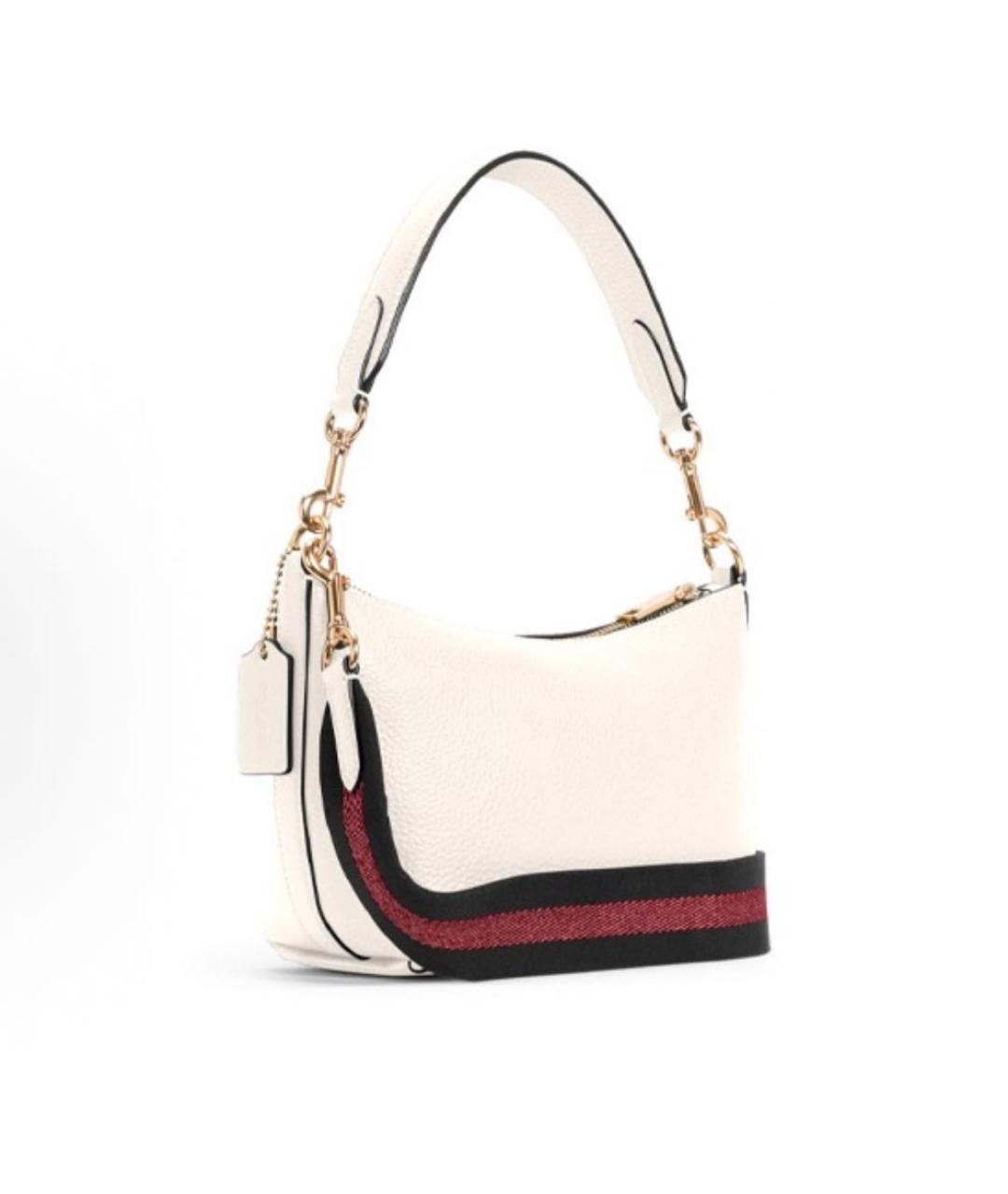 COACH Белая кожаная сумка через плечо, фото 2