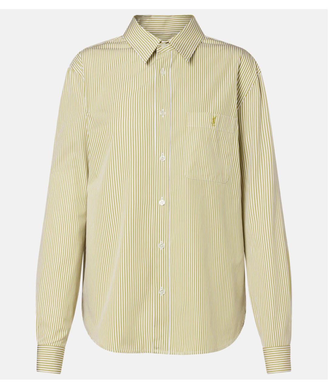 SAINT LAURENT Зеленая хлопковая рубашка, фото 7