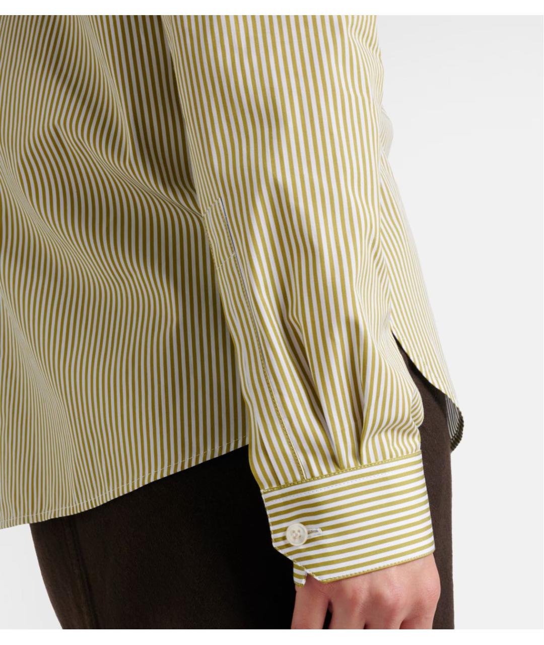SAINT LAURENT Зеленая хлопковая рубашка, фото 6