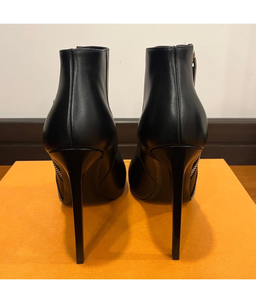 SAINT LAURENT Черные кожаные ботильоны, фото 4