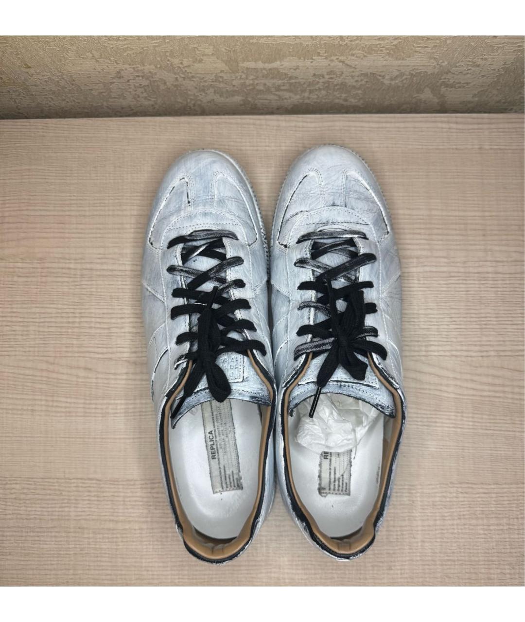 MAISON MARGIELA Белые низкие кроссовки / кеды, фото 3