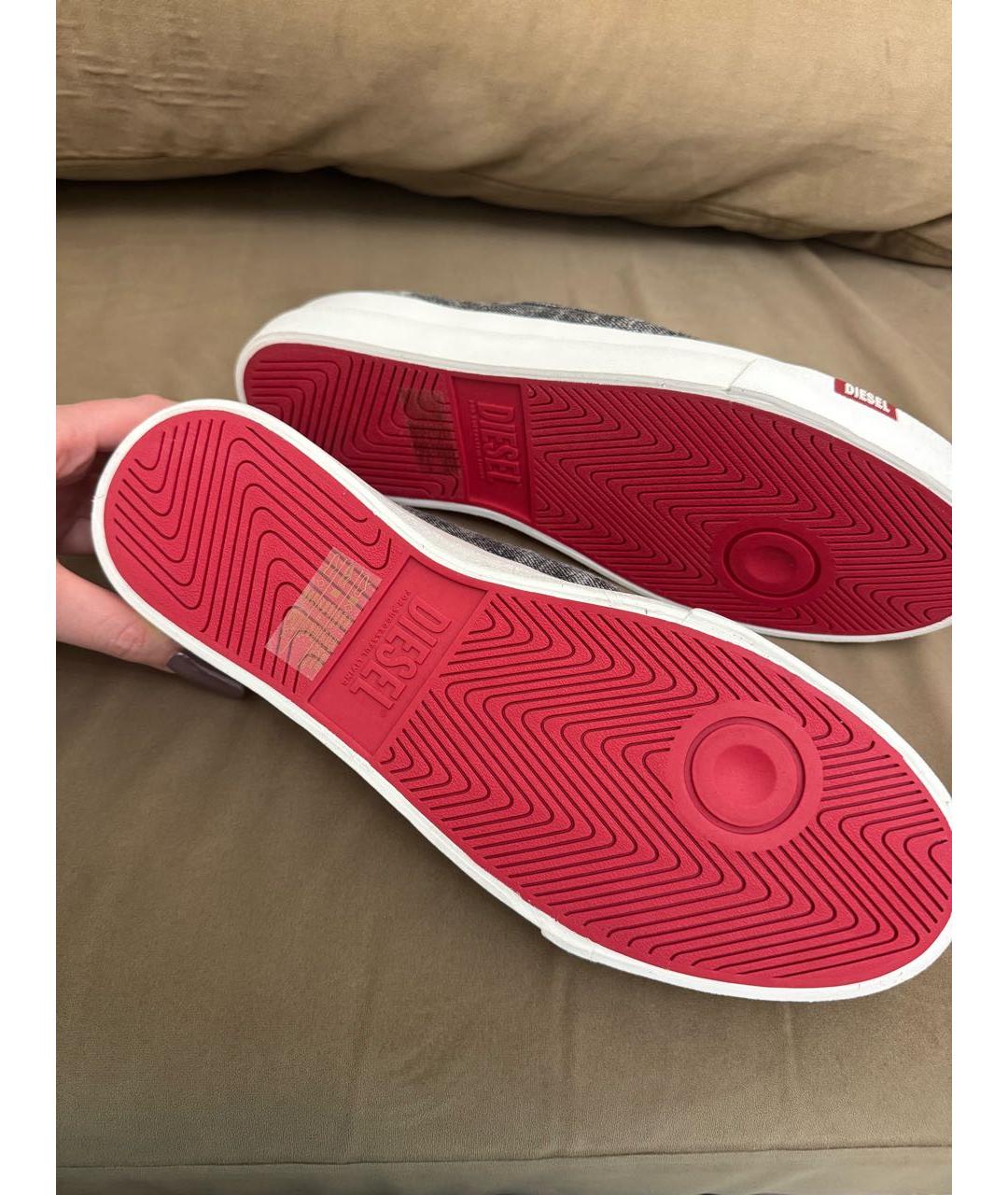 DIESEL Серые низкие кроссовки / кеды, фото 5