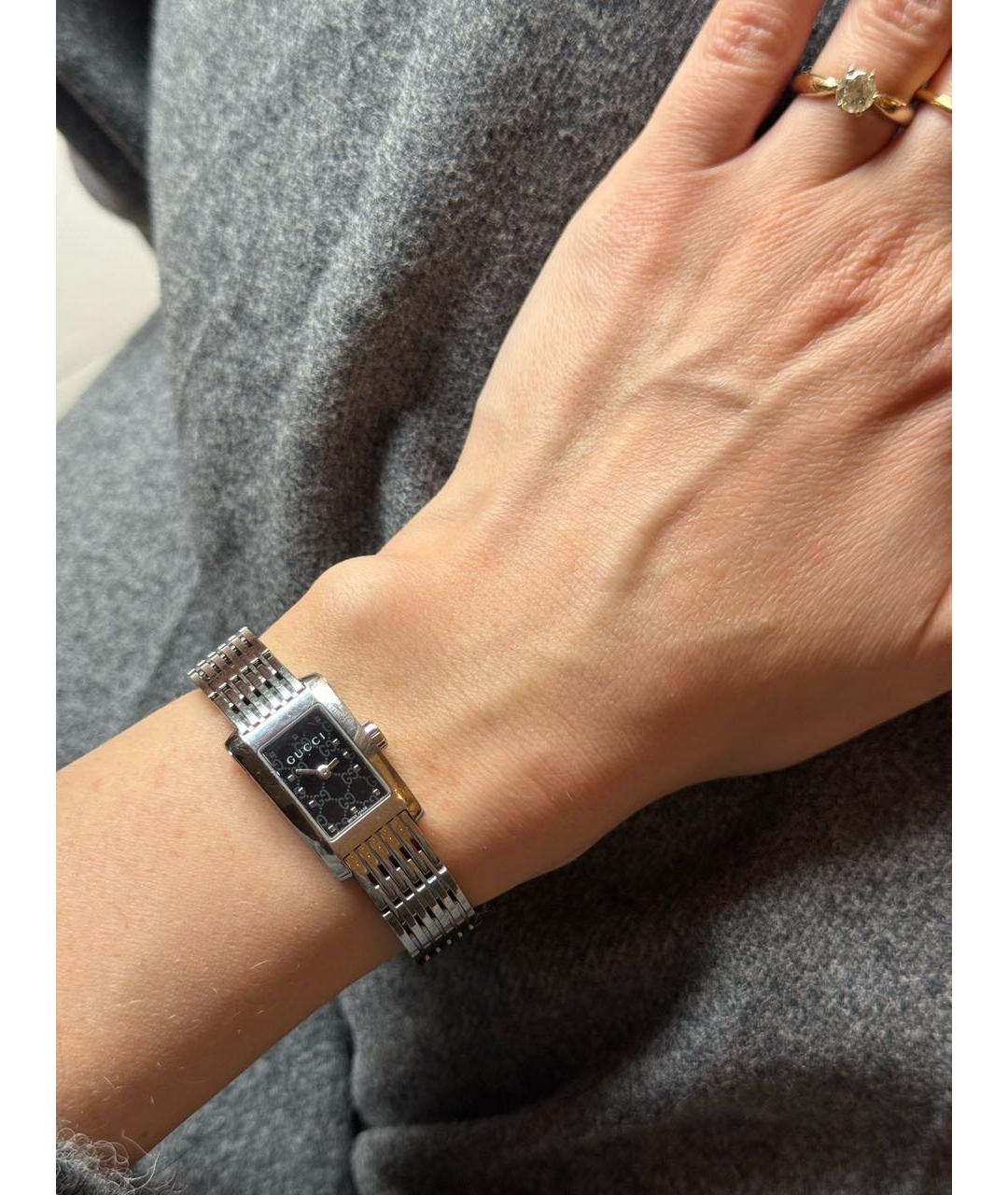 GUCCI Черные стальные часы, фото 6