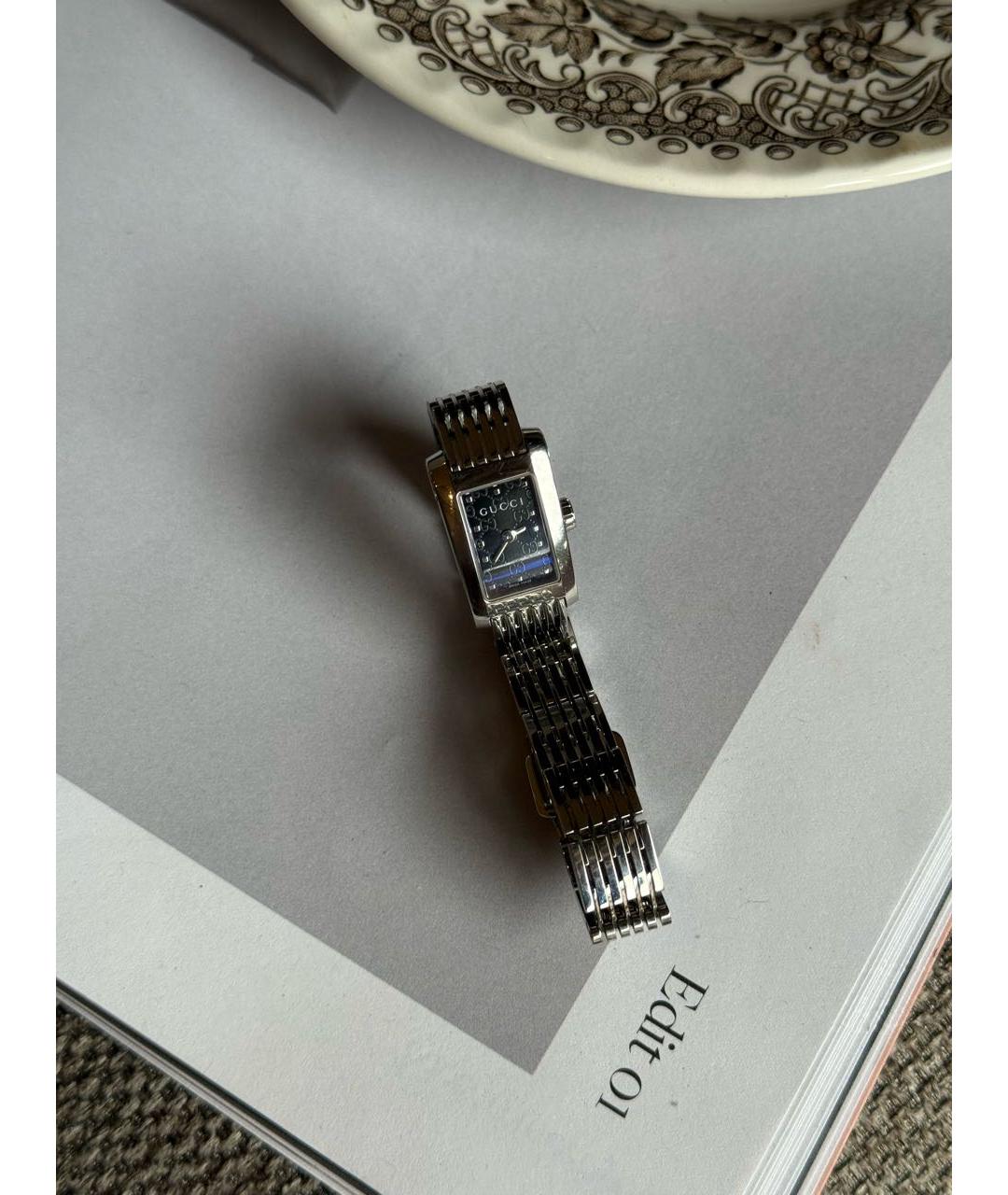 GUCCI Черные стальные часы, фото 5