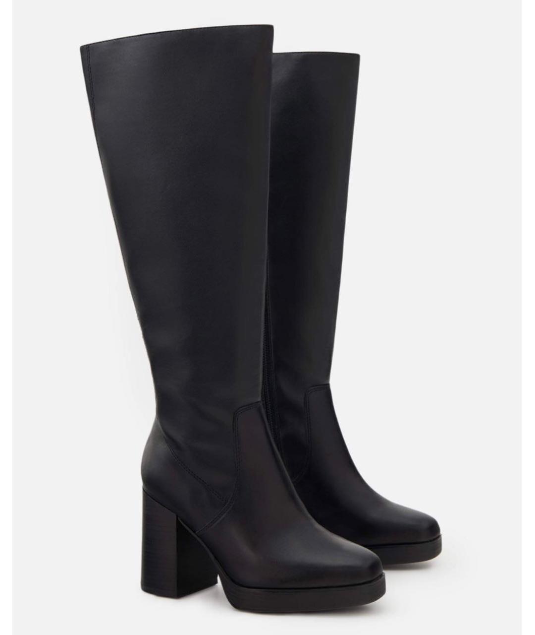 Aldo Castagna Черные кожаные сапоги, фото 9