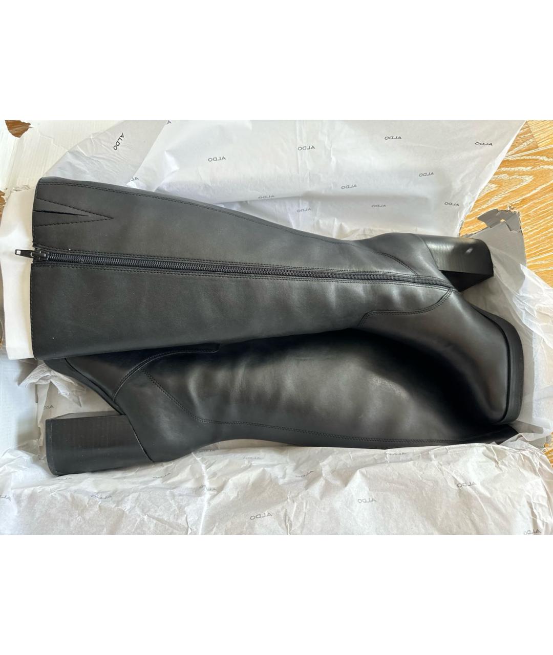 Aldo Castagna Черные кожаные сапоги, фото 8