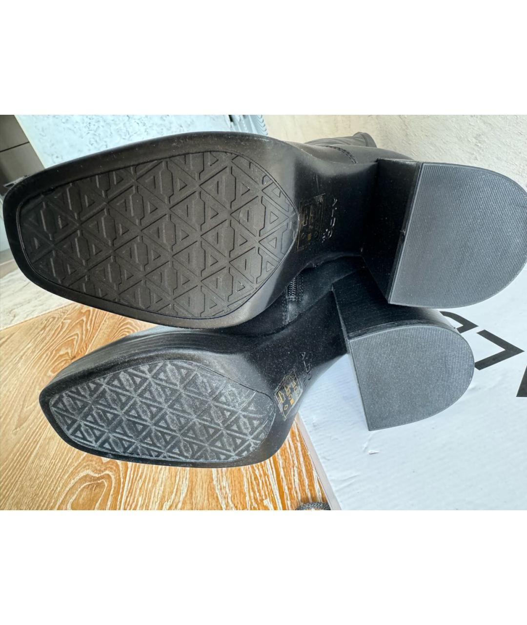 Aldo Castagna Черные кожаные сапоги, фото 7