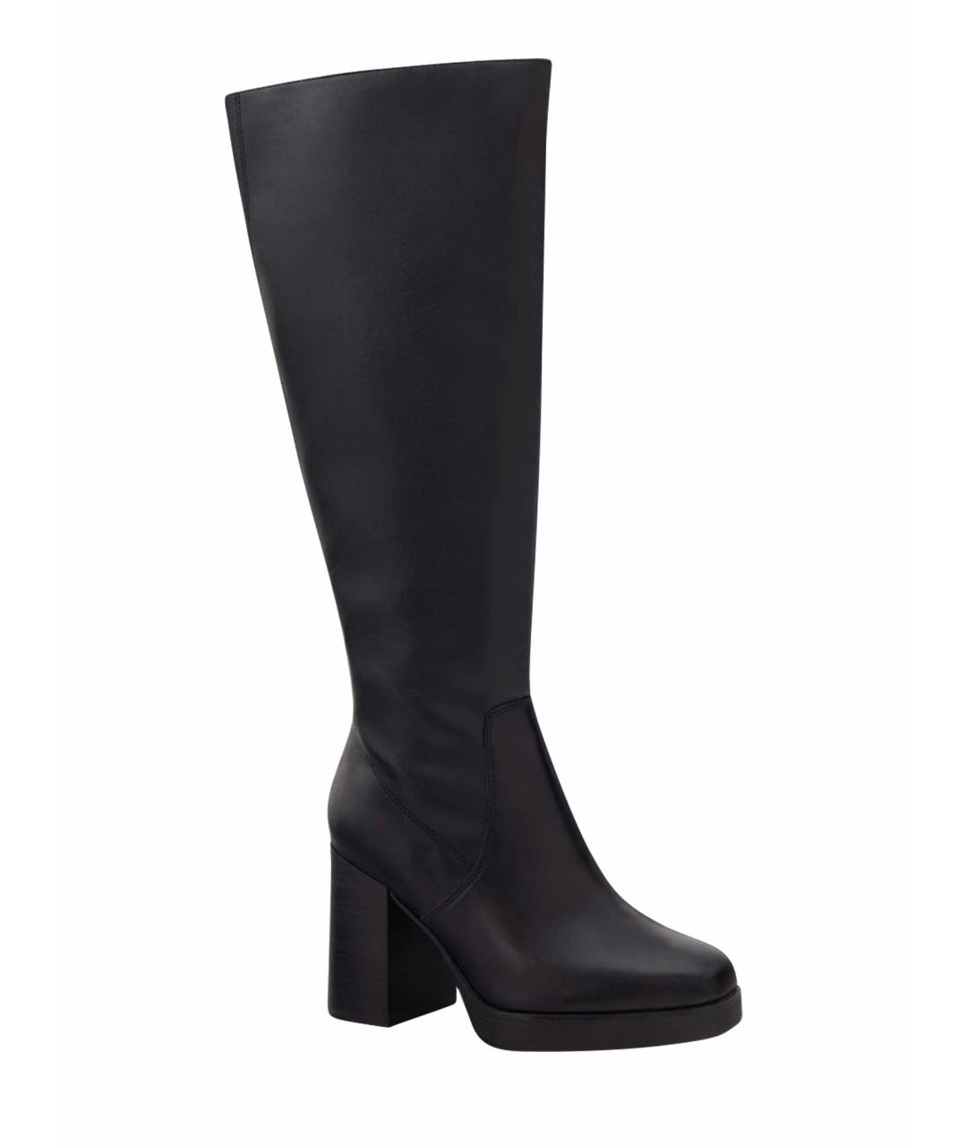 Aldo Castagna Черные кожаные сапоги, фото 1