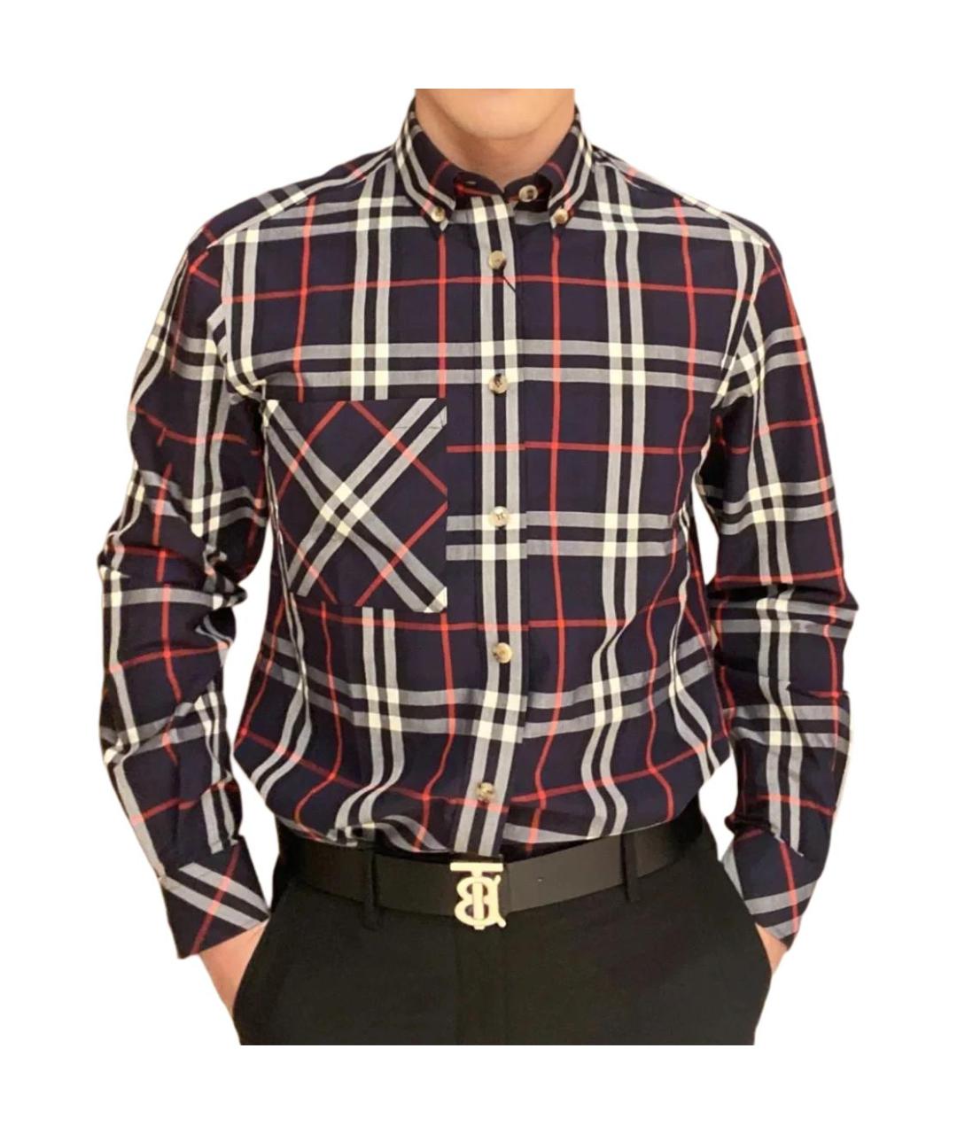 BURBERRY Темно-синяя классическая рубашка, фото 3