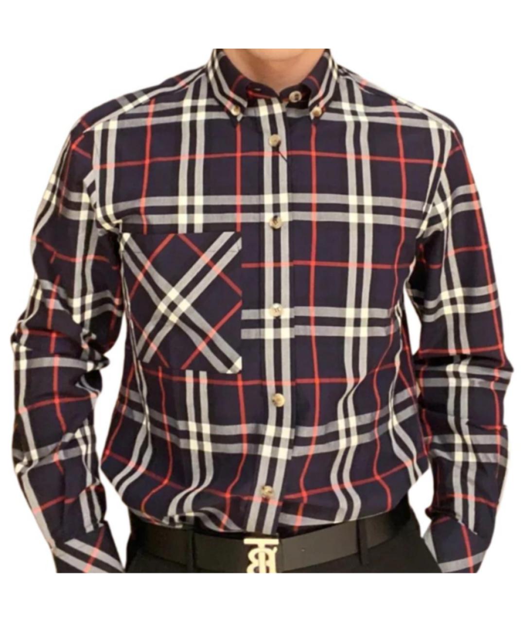 BURBERRY Темно-синяя классическая рубашка, фото 5