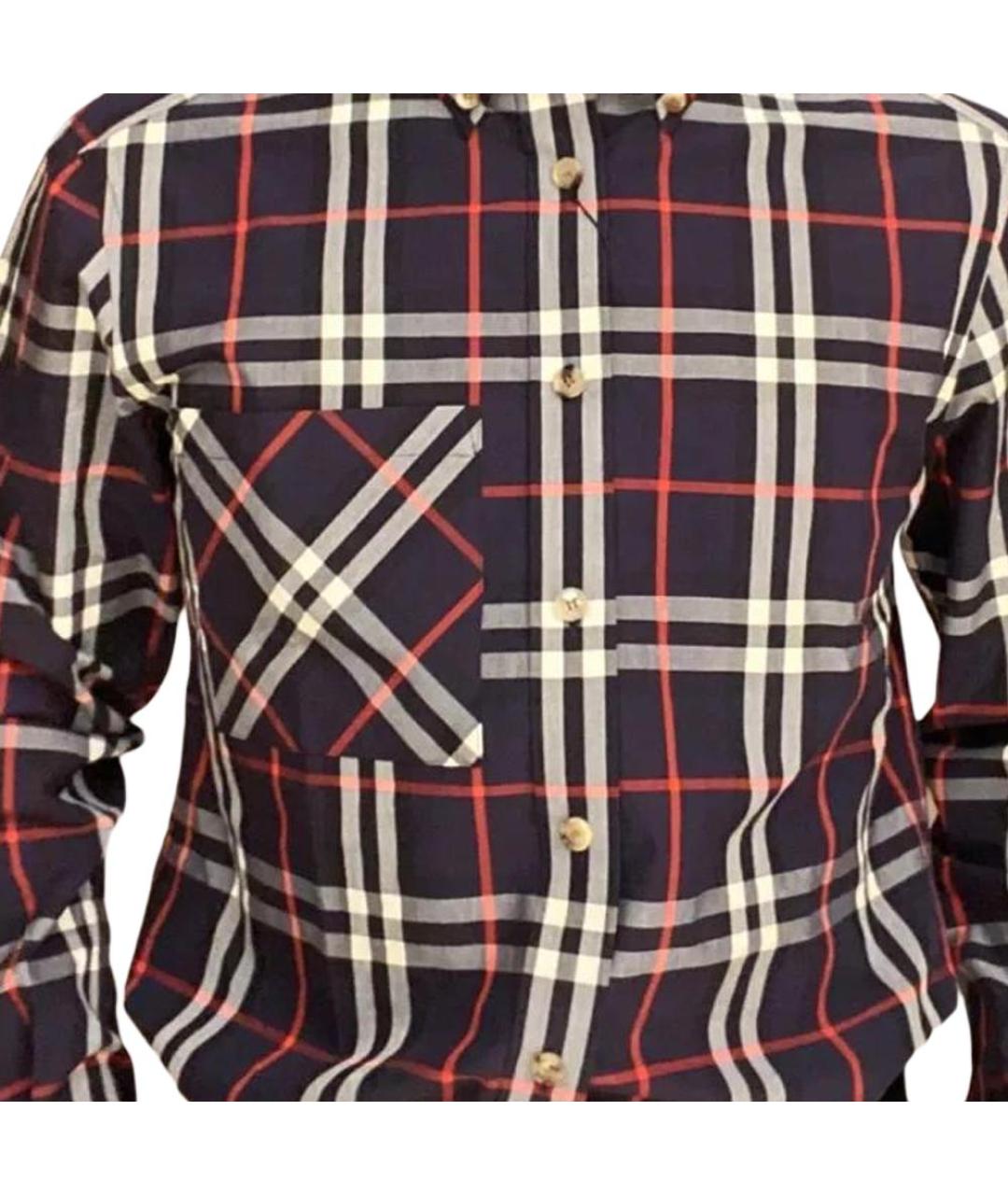 BURBERRY Темно-синяя классическая рубашка, фото 4