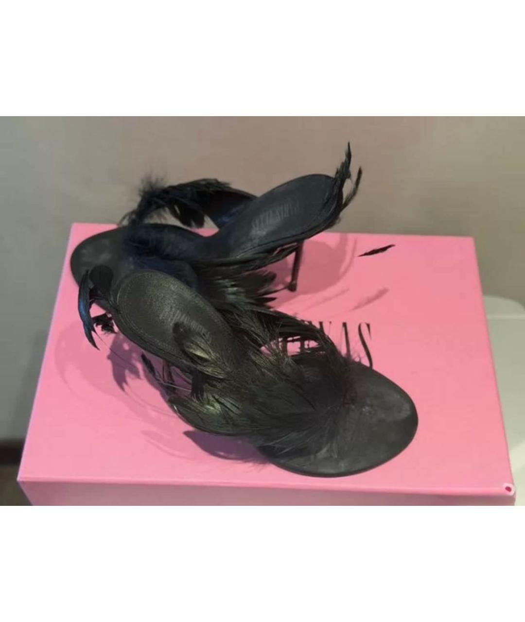 PARIS TEXAS Черные текстильные мюли, фото 2