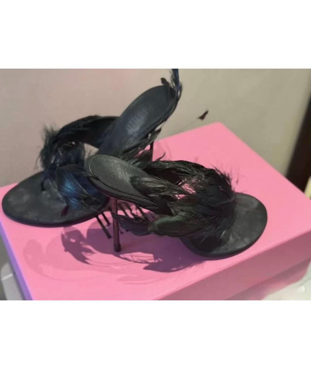 PARIS TEXAS Черные текстильные мюли, фото 3