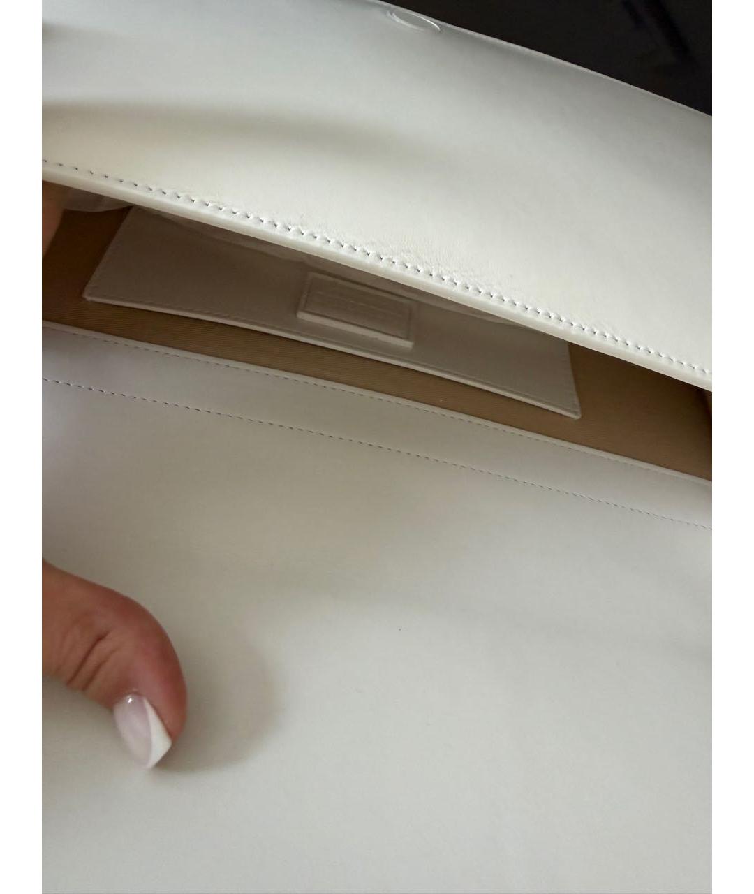 JACQUEMUS Белая кожаная сумка через плечо, фото 8