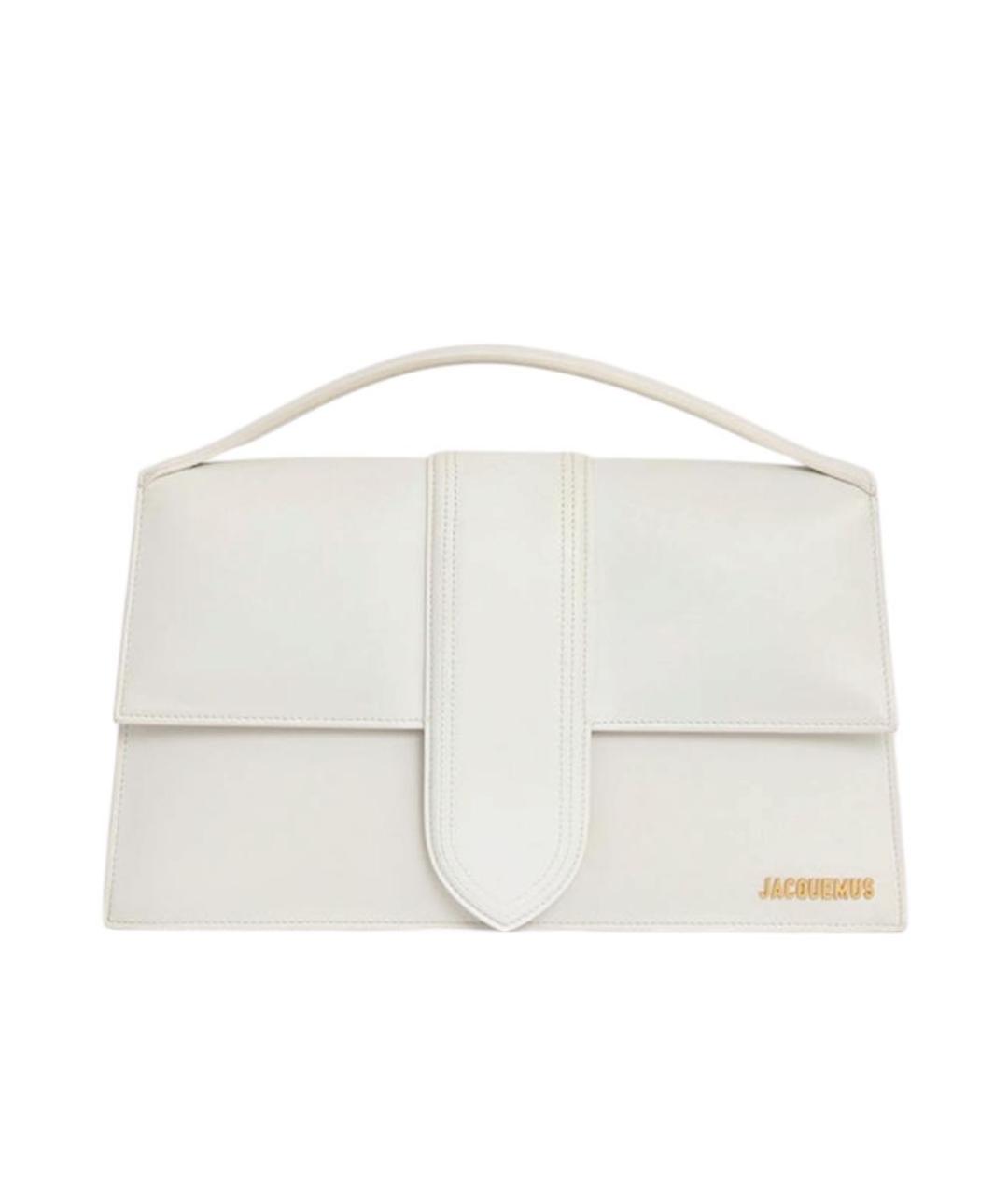 JACQUEMUS Белая кожаная сумка через плечо, фото 9