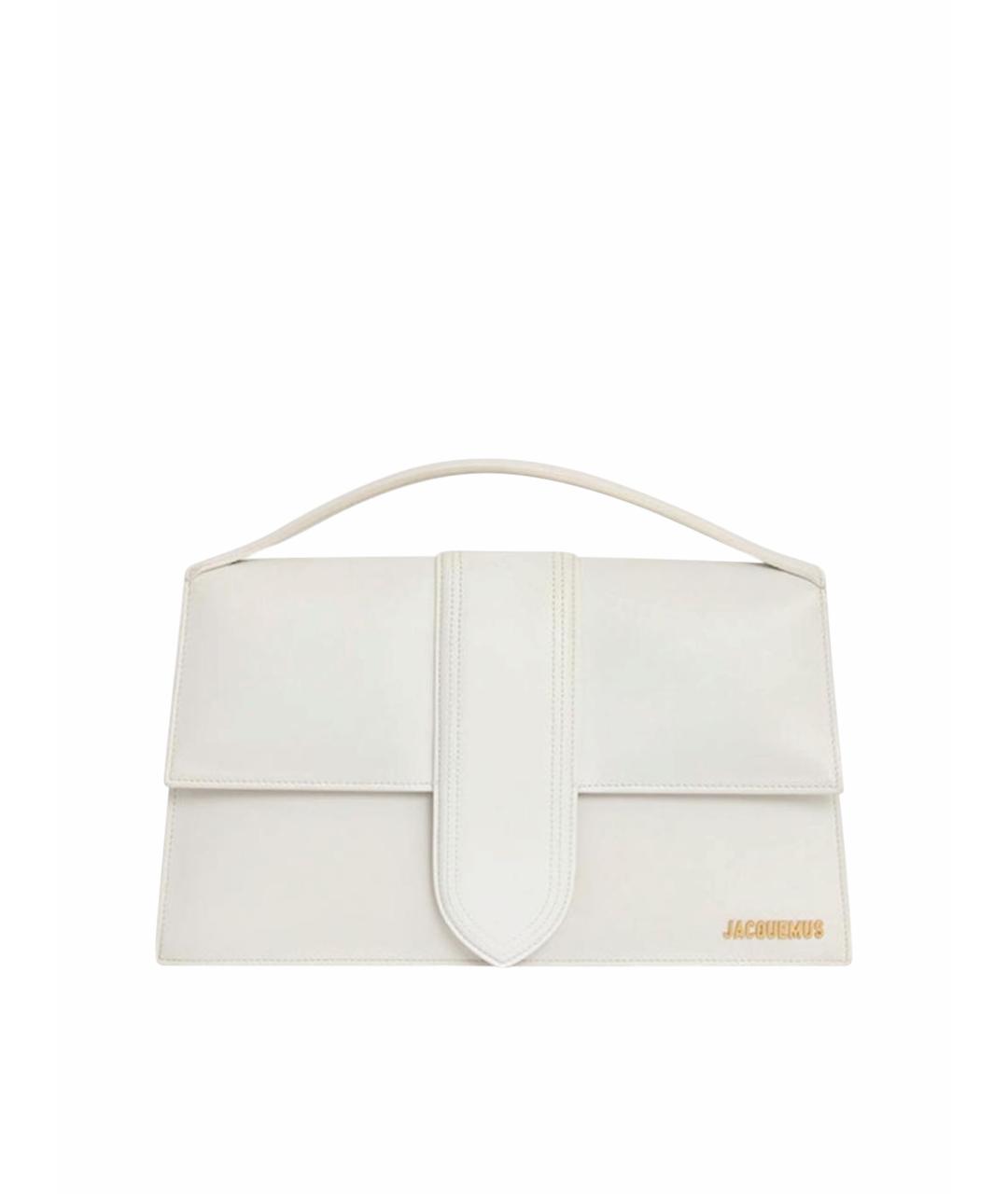 JACQUEMUS Белая кожаная сумка через плечо, фото 1