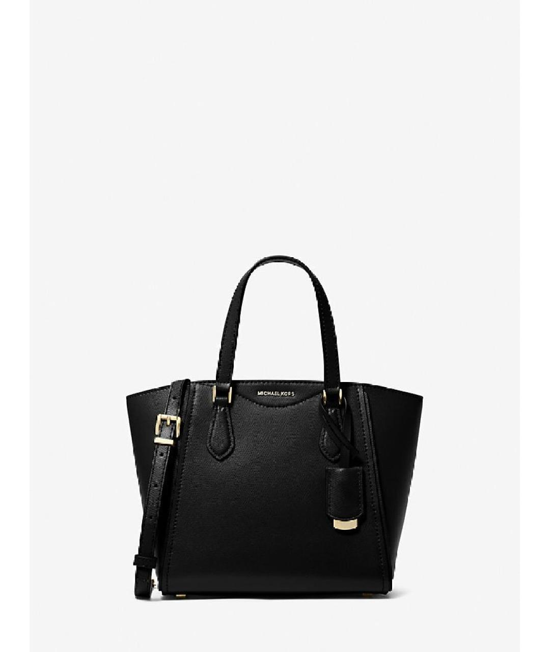 MICHAEL KORS Черная кожаная сумка с короткими ручками, фото 9