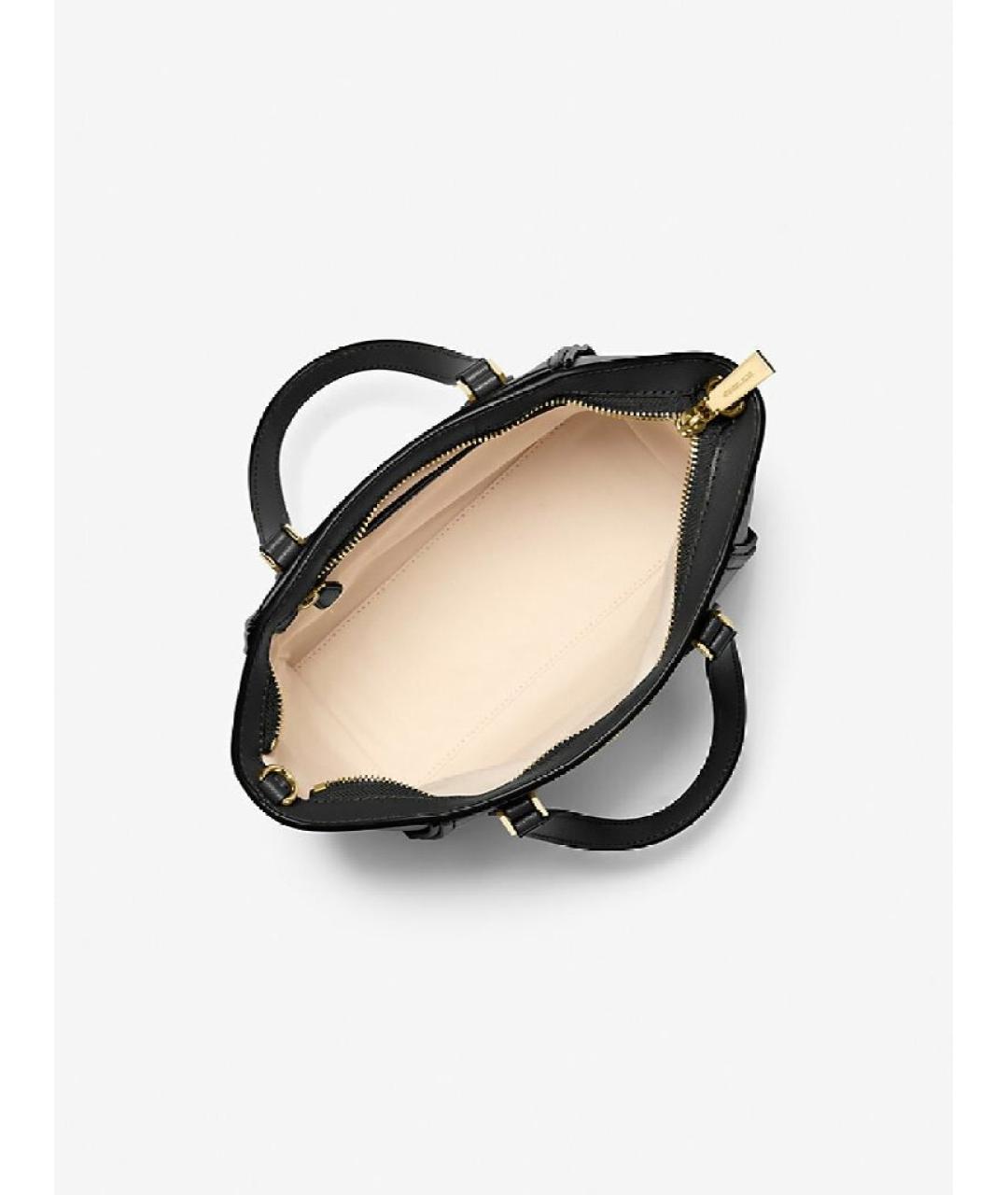 MICHAEL KORS Черная кожаная сумка с короткими ручками, фото 3