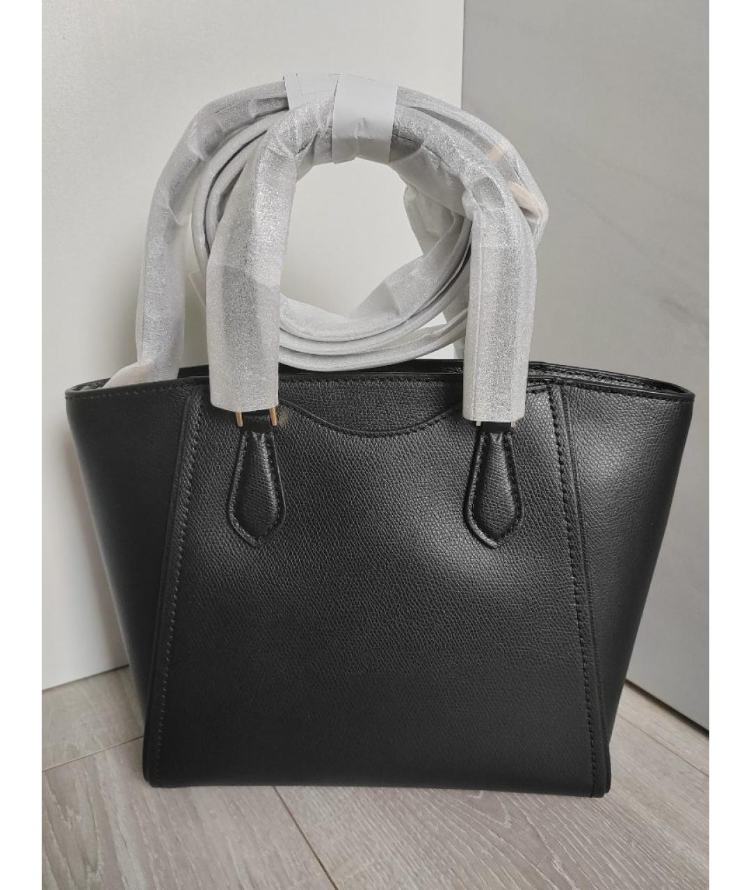 MICHAEL KORS Черная кожаная сумка с короткими ручками, фото 8