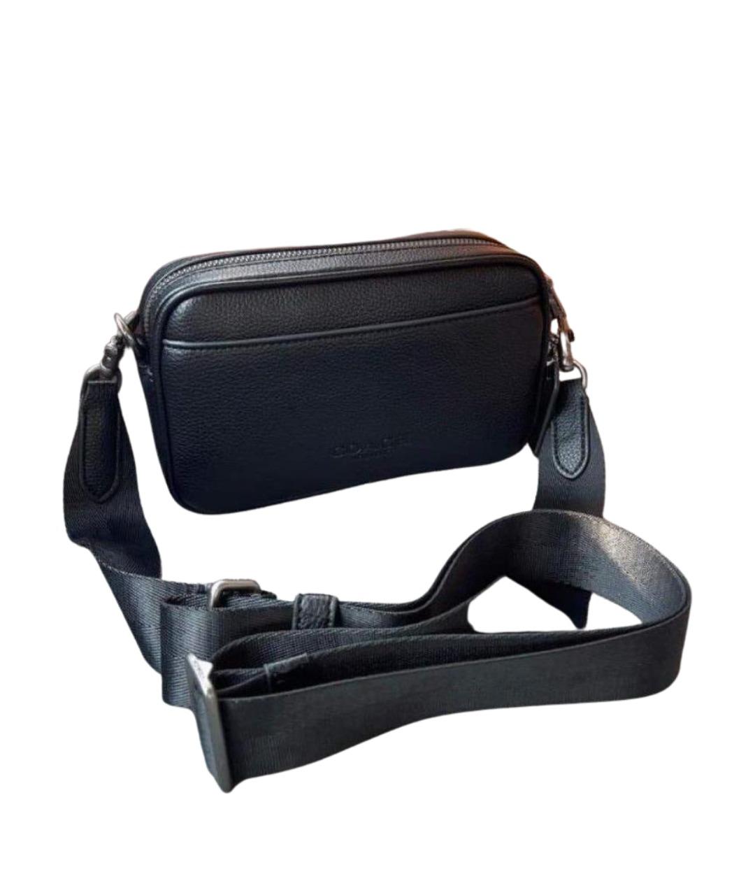 COACH Черная кожаная сумка на плечо, фото 1