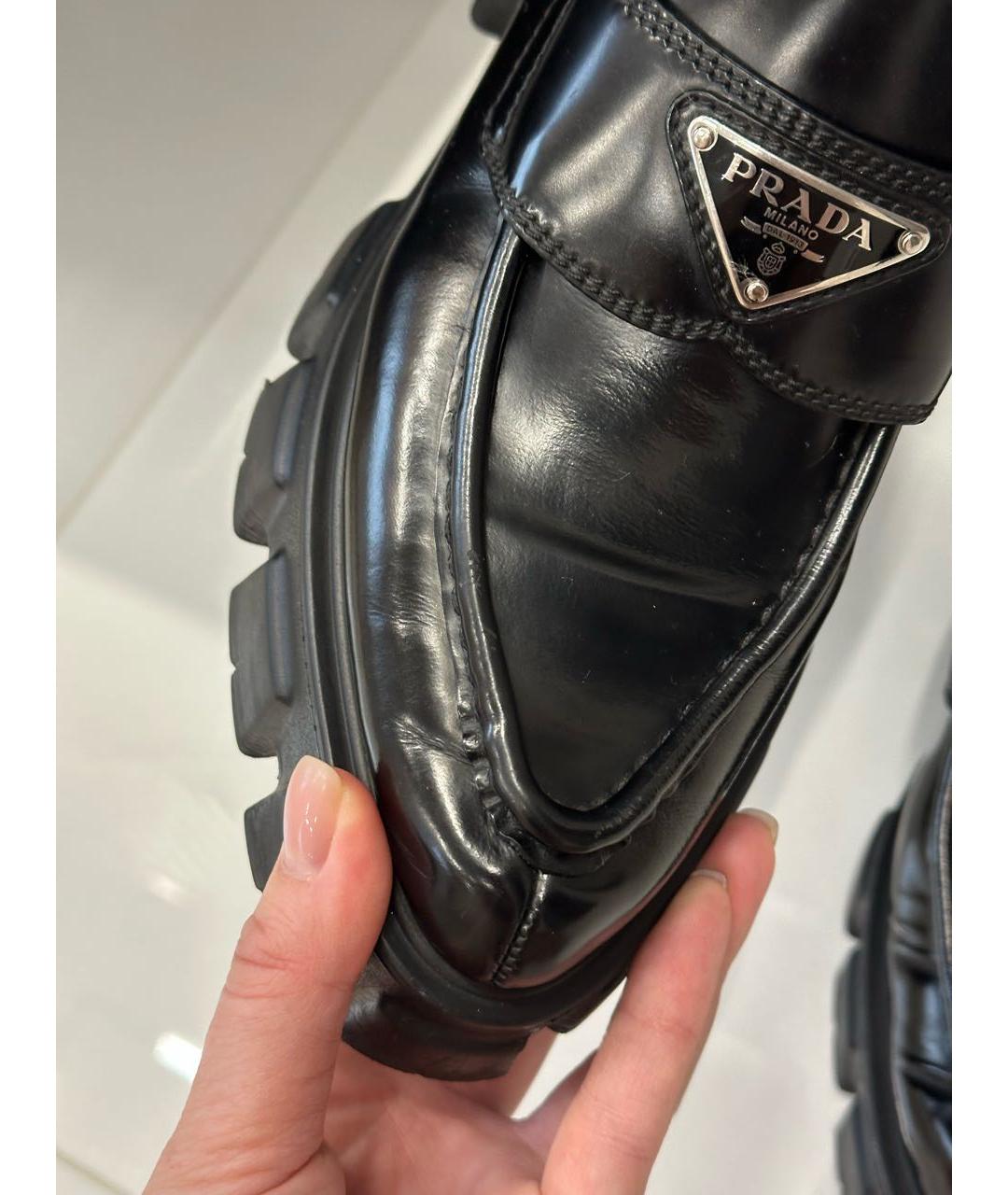 PRADA Черные лоферы, фото 7