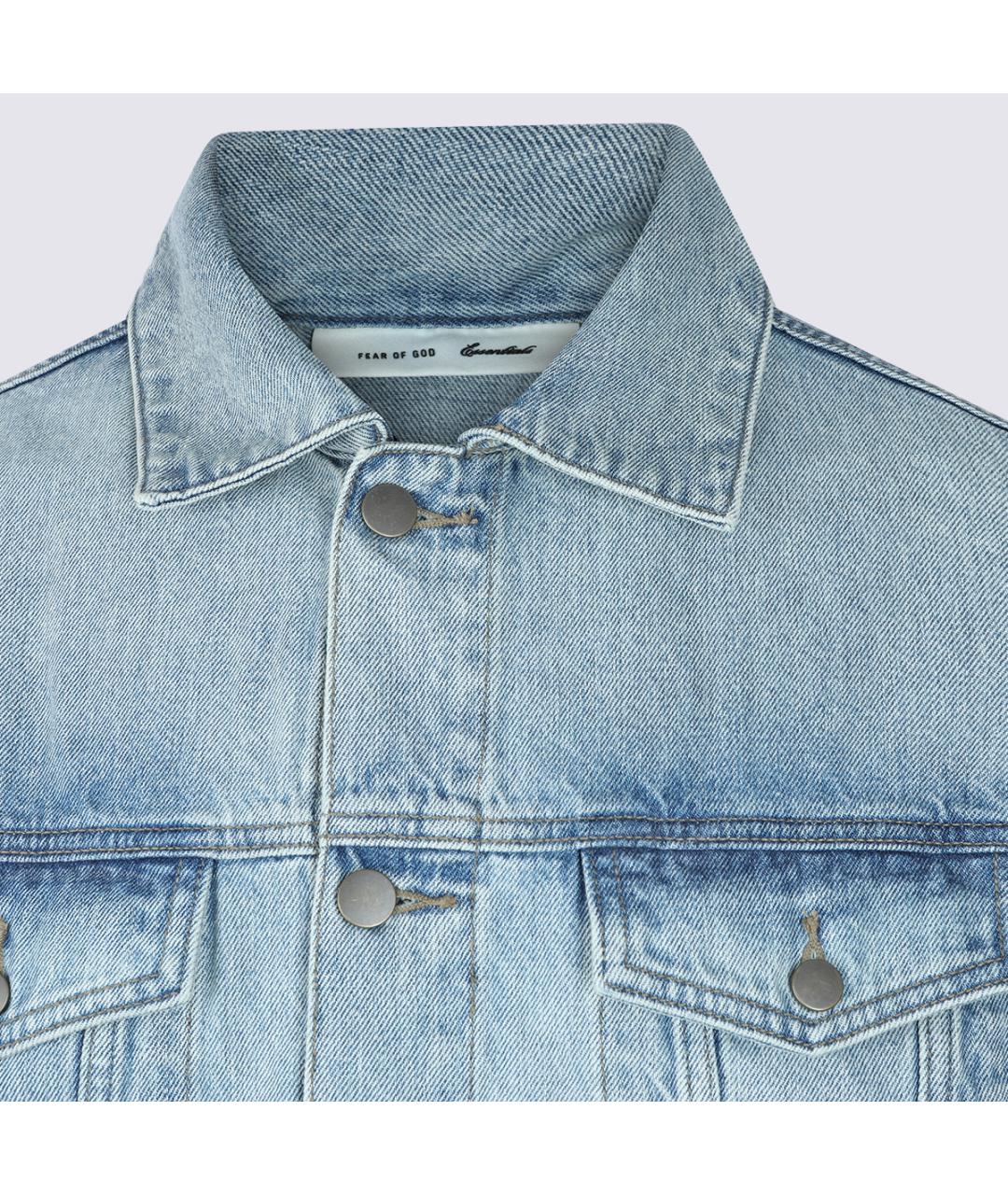 FEAR OF GOD ESSENTIALS Голубая хлопковая куртка, фото 3