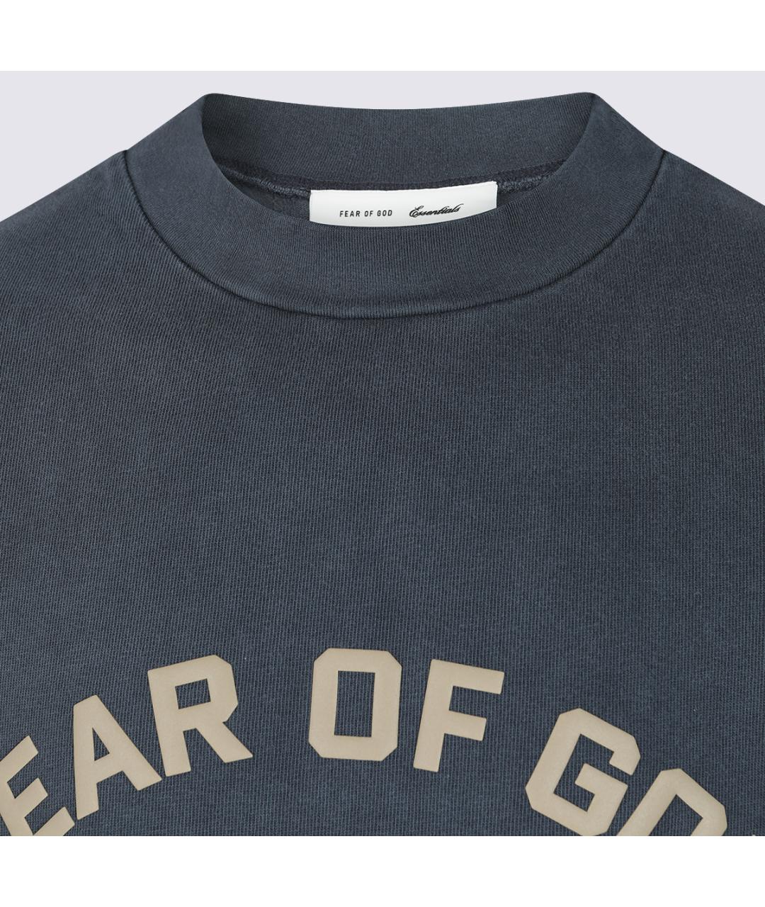 FEAR OF GOD ESSENTIALS Серая хлопковая футболка, фото 3