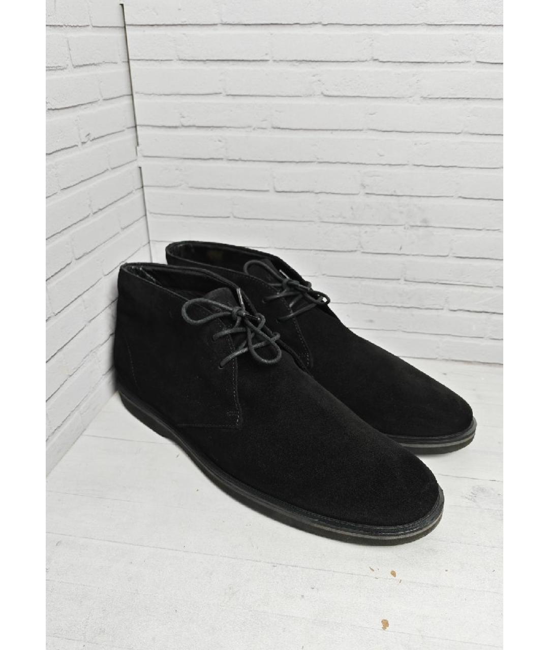 HOGAN Черные замшевые высокие ботинки, фото 3