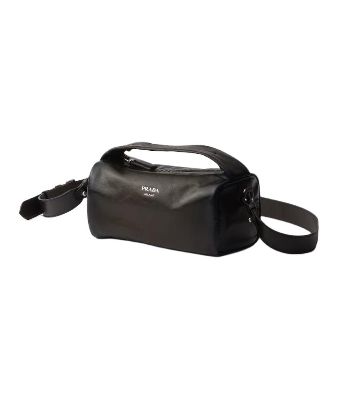 PRADA Черная кожаная сумка на плечо, фото 2