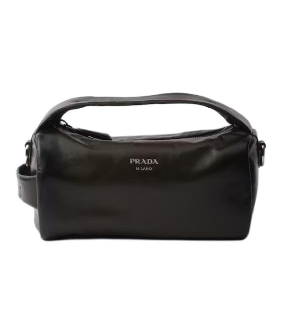 PRADA Черная кожаная сумка на плечо, фото 1
