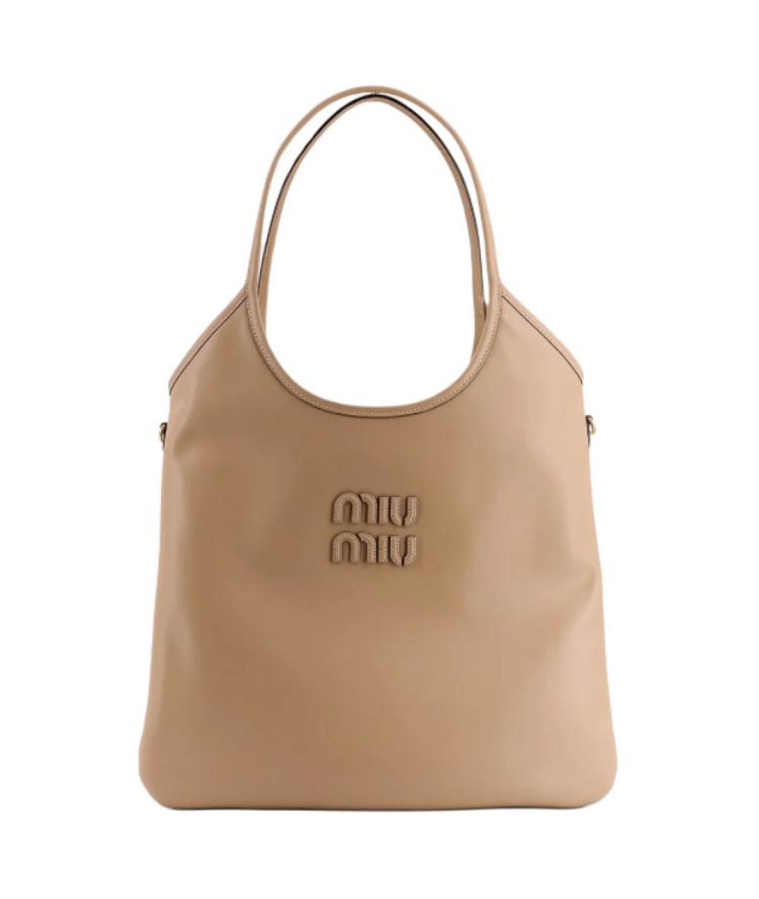 MIU MIU Коричневая кожаная сумка через плечо, фото 1