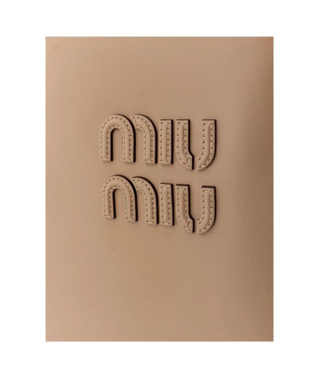 MIU MIU Коричневая кожаная сумка через плечо, фото 4