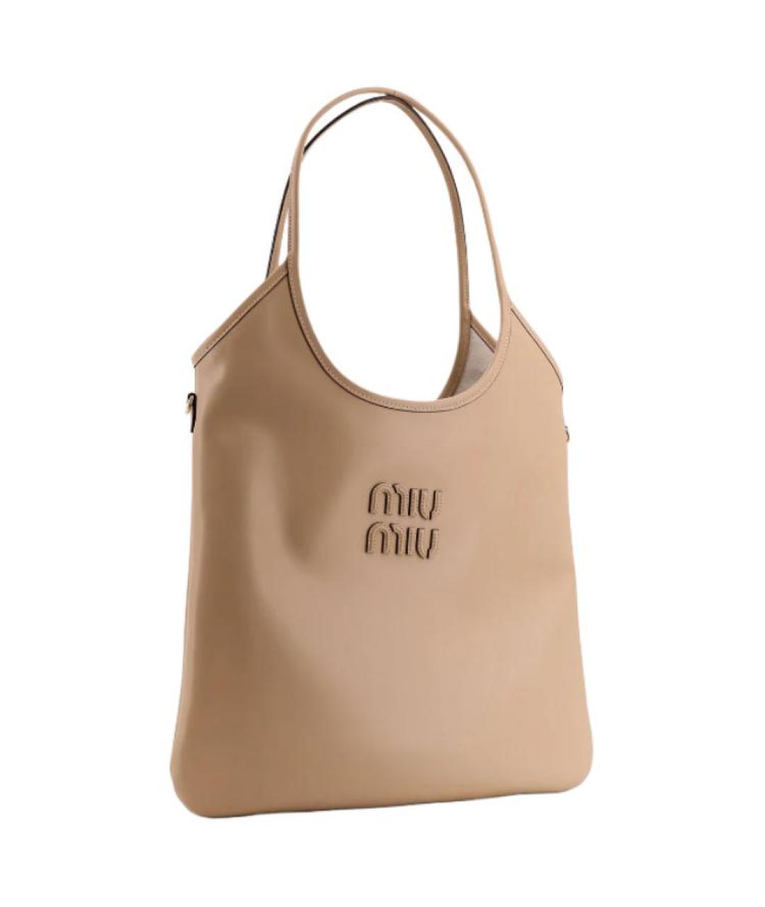 MIU MIU Коричневая кожаная сумка через плечо, фото 2