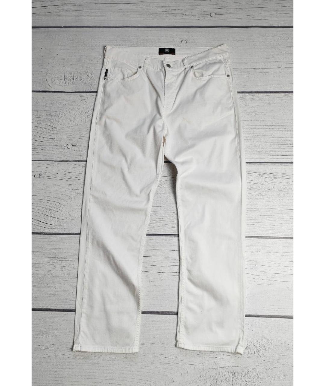 BOGNER Белые хлопковые прямые джинсы, фото 7