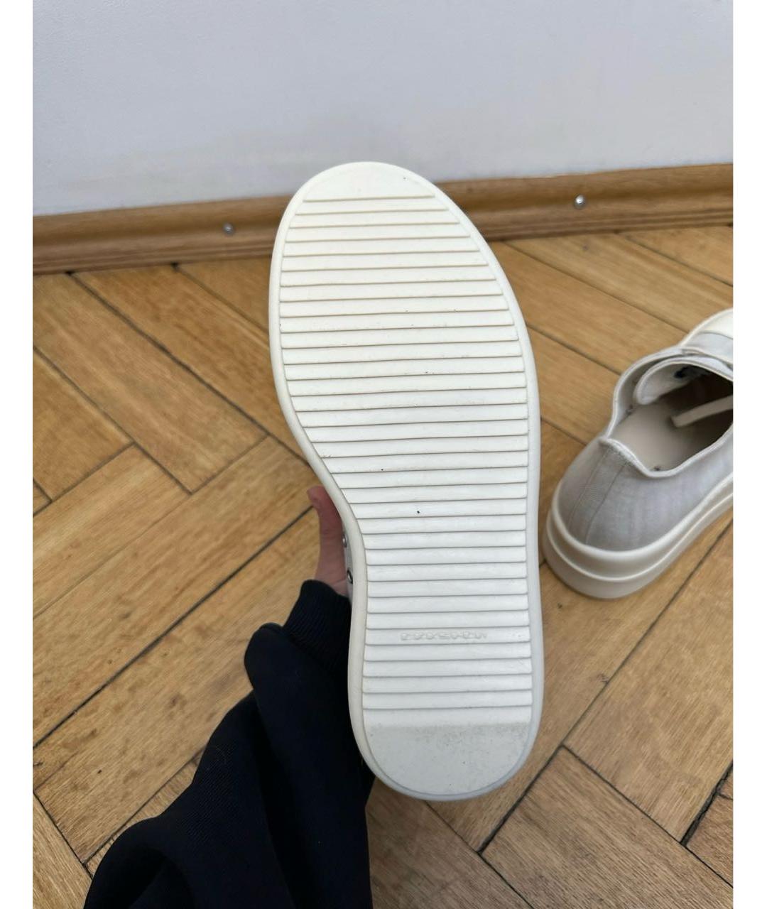 RICK OWENS Серые низкие кроссовки / кеды, фото 7