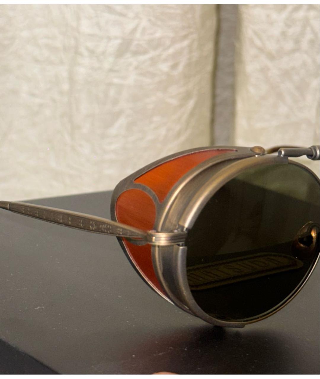 MATSUDA Хаки металлические солнцезащитные очки, фото 3