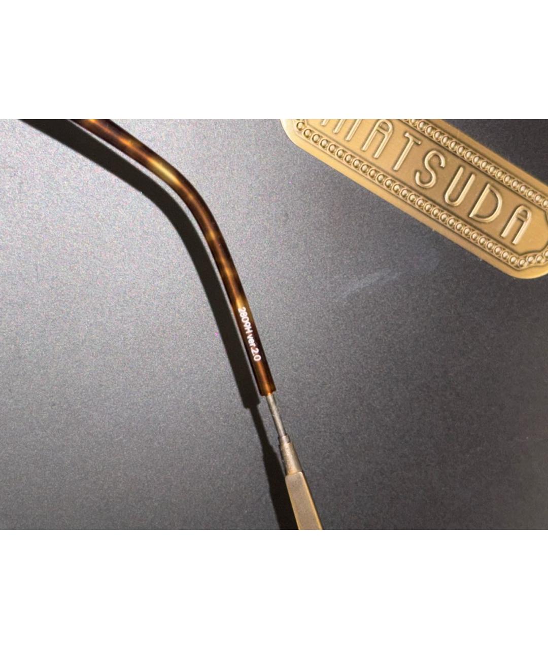 MATSUDA Хаки металлические солнцезащитные очки, фото 7