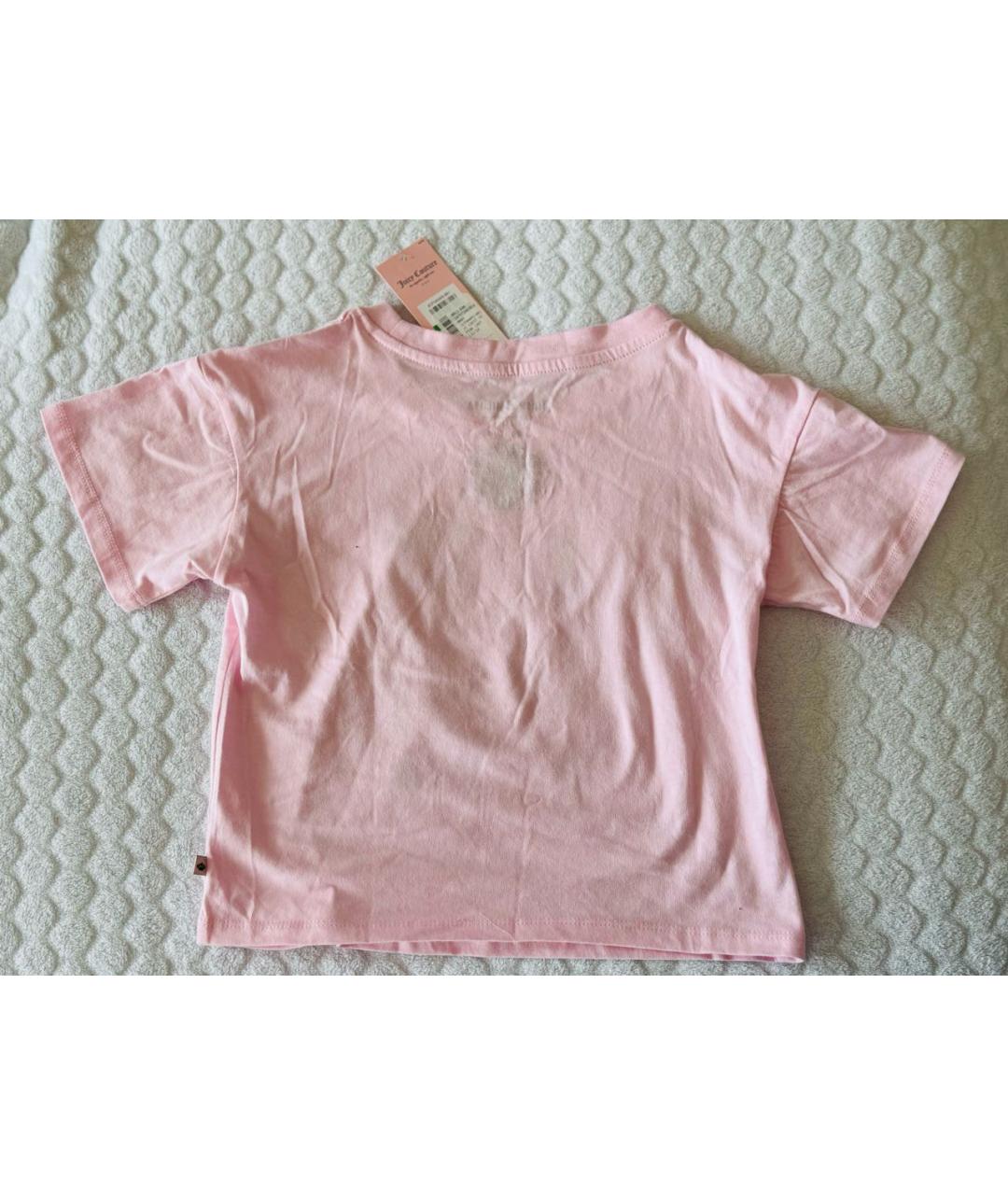 JUICY COUTURE Розовый хлопковый детская футболка / топ, фото 6