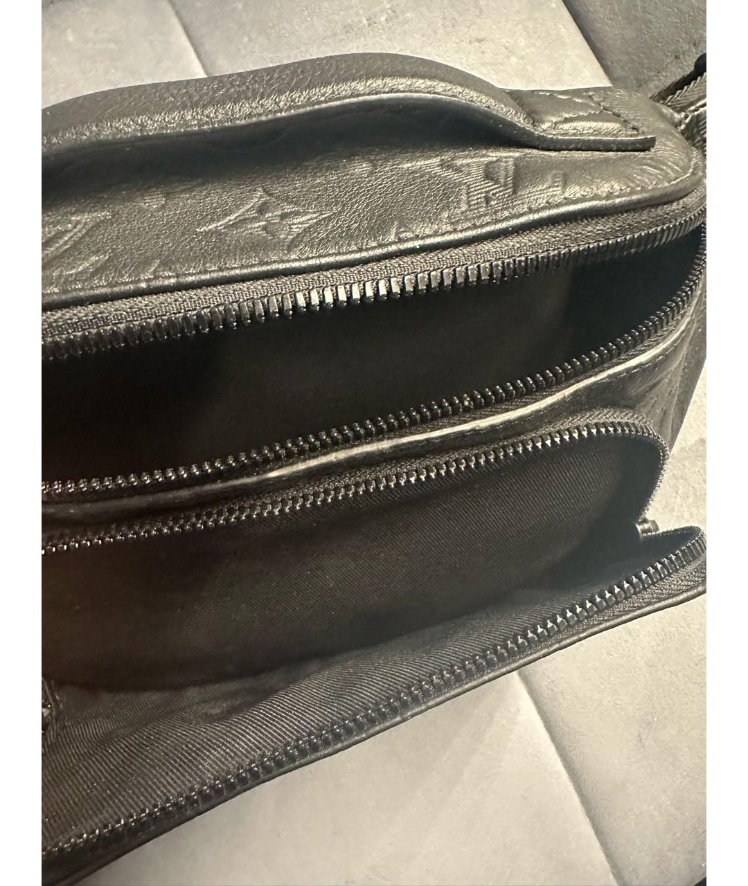 LOUIS VUITTON Черная кожаная поясная сумка, фото 4