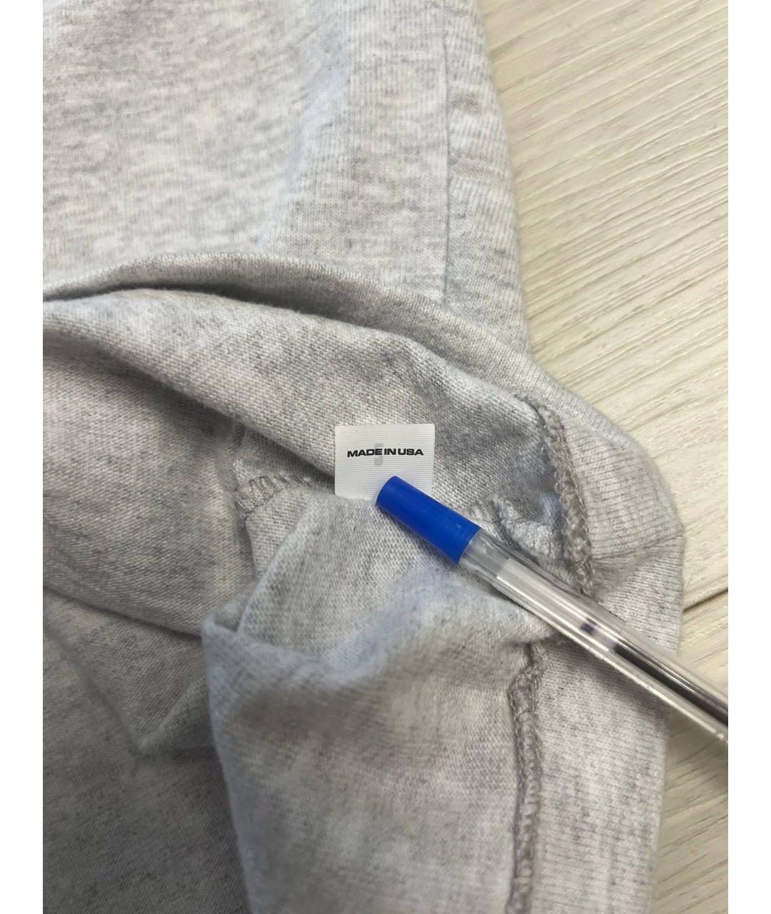 YEEZY Серая хлопковая футболка, фото 5