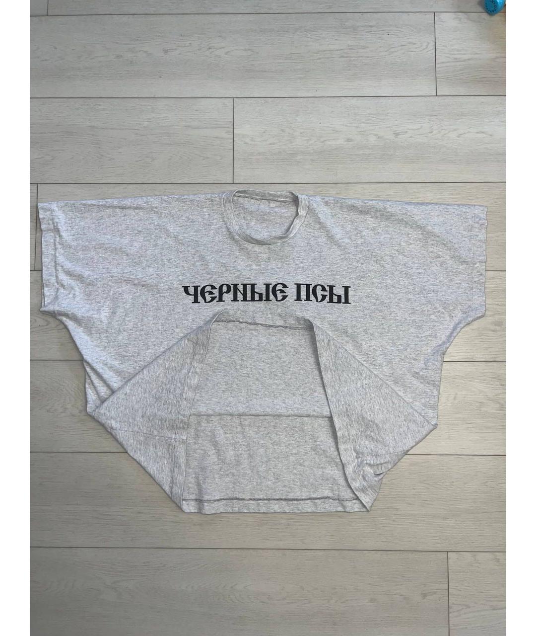 YEEZY Серая хлопковая футболка, фото 2