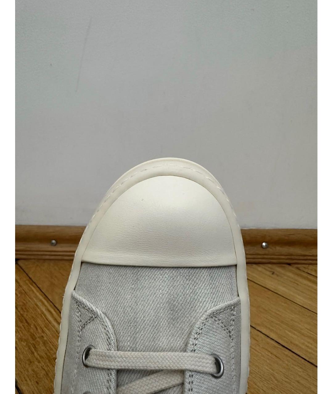 RICK OWENS Серые низкие кроссовки / кеды, фото 6