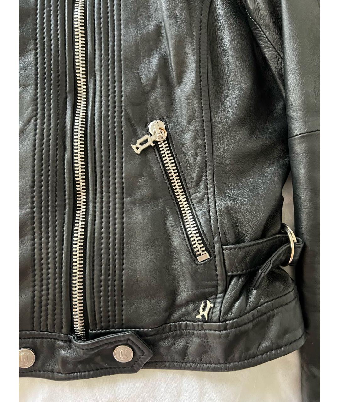 JOHN GALLIANO Черная кожаная куртка, фото 4