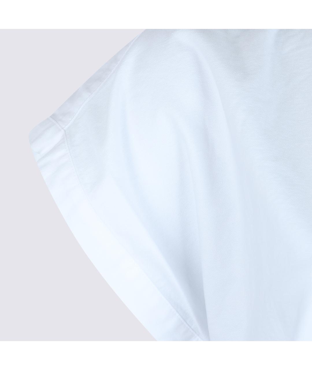 POLO RALPH LAUREN Белое хлопковое повседневное платье, фото 4