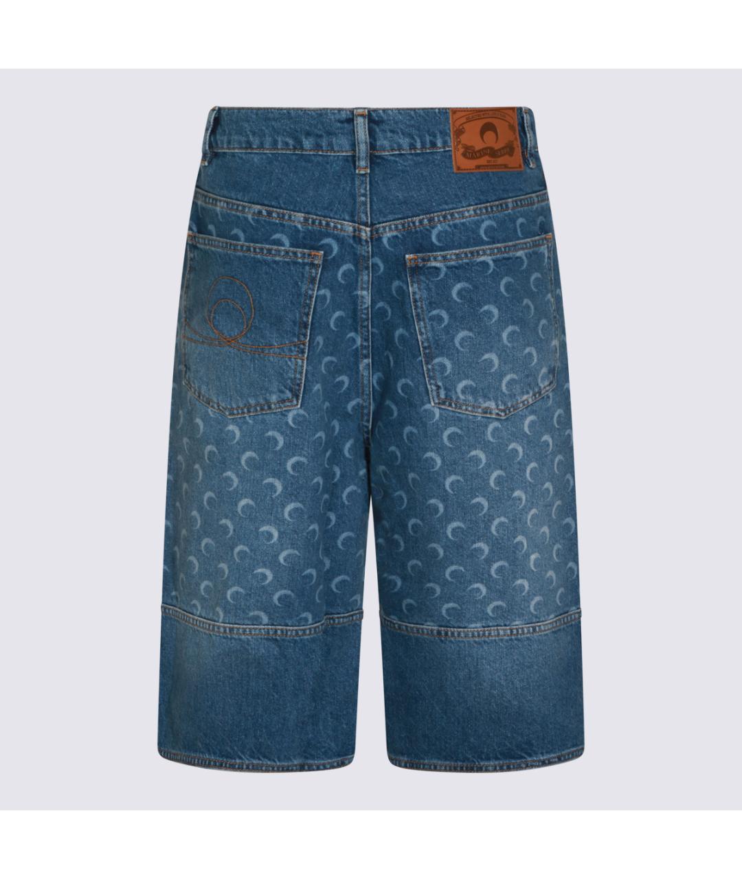 MARINE SERRE Синие хлопковые шорты, фото 2